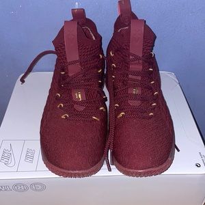 Burgundy LeBron 16s Size 12